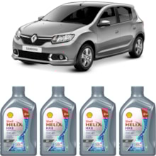 Kit 4 Óleo Renault Sandero 1.0 MPFI Helix HX8AV 5W-40 Shell