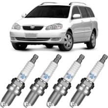 Kit 4 Velas Ignição Corolla Fielder 2007 a 2008 1.8 16v NGK