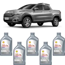 Kit 5 Óleo Fiat Toro 1.8 16v MPFI Helix HX8 AF 5W-30 Shell