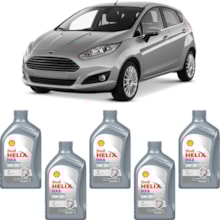 Kit 5 Óleo Ford New Fiesta 1.0 12v Helix HX8 AF 5W-30 Shell