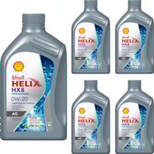 Kit 5 Óleo Honda Accord 2.0 16v Helix HX8 AG 0W-20 Shell