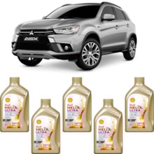 Kit 5 Óleo Mitsubishi ASX 2.0 16v Helix Ultra AV 5W-40 Shell