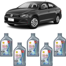 Kit 5 Óleo Volkswagen Virtus 1.6 16v Helix HX8AV 5W-40 Shell