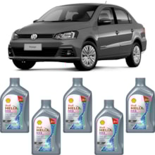 Kit 5 Óleo Volkswagen Voyage 1.6 16v Helix HX8AV 5W-40 Shell
