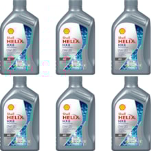 Kit 6 Óleo Volvo V60 1.5 16v DFI Helix HX8 AG 0W-20 Shell