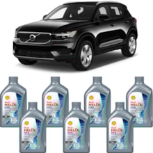 Kit 7 Óleo Volvo XC40 B4 B5 Helix HX8 AG 0W-20 Shell