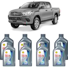 Kit 8 Óleo Toyota Hilux 16v DFI Helix HX8 SP 5W-30 Shell