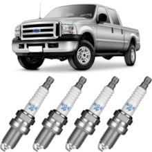 Kit Jogo 4 Velas de Ignição Ford F-250 4.2 V6 Gasolina NGK