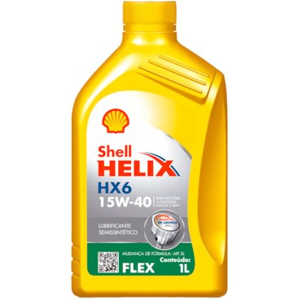 Óleo Helix HX6 Flex 15W-40 1L Shell