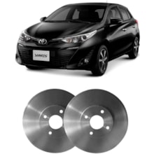 Par Disco Freio Dianteiro Etios Yaris Hatch Hipper Freios