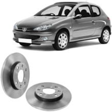 Par Disco Freio Dianteiro Peugeot 206 207 306 Hipper Freios