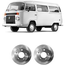 Par Disco Freio Dianteiro Sólido VW Kombi 1982 Hipper Freios