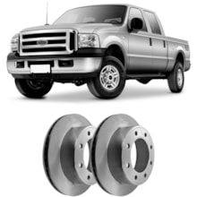 Par Disco Freio Traseiro Ford F250 Todos 2003 Hipper Freios