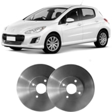 Par Disco Freio Traseiro Sólido Peugeot 308 Hipper Freios