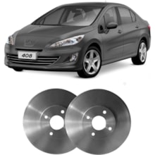 Par Disco Freio Traseiro Sólido Peugeot 408 Hipper Freios