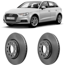 Par Disco Freio Ventilado Audi A3 2.0 14 a 20 Hipper Freios