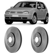 Par Disco Freio Ventilado Golf Turbo 99 a 2009 Hipper Freios