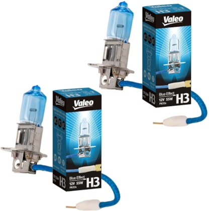Par Lâmpada H3 Blue Effect 12V 55W Halógenas Valeo