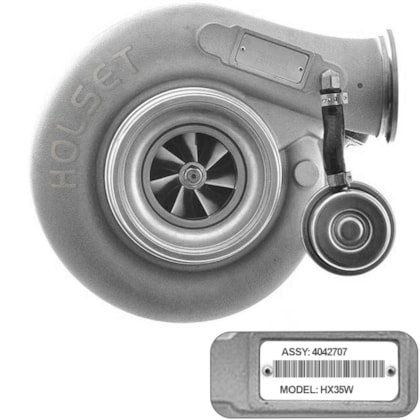 Turbina Ford Cargo 1728E 2006 a 2009 HX35W Holset